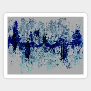 Brainwaves (inverted blue) Sticker